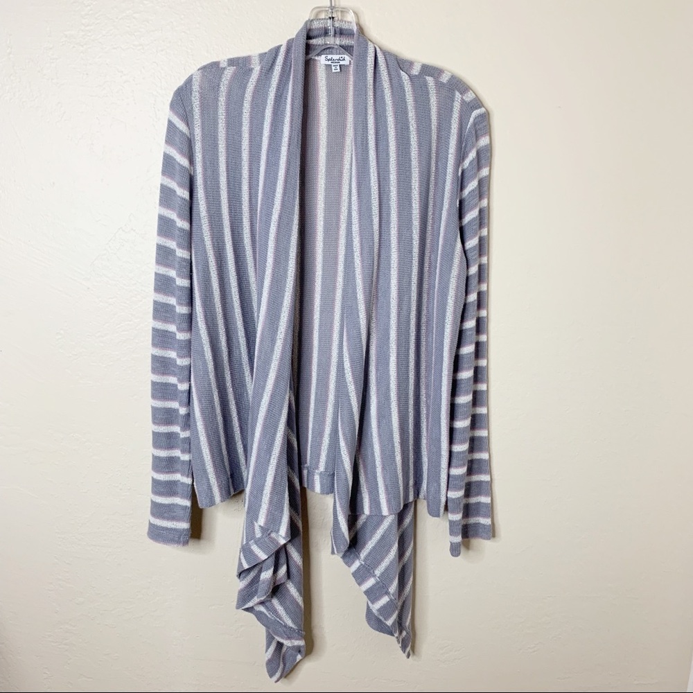 Splendid Open Waterfall Striped Cardigan M